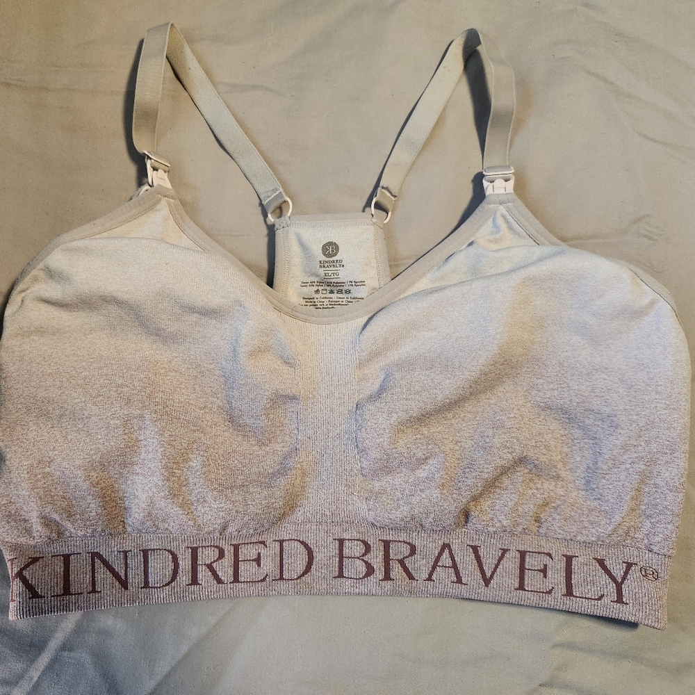 Sublime® Hands-Free Pumping & Nursing Sports Bra | Ombre Purple - Regular XL